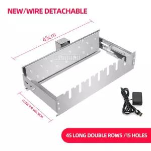 2025 버전 바베큐 회전 그릴 스테인레스 스틸 자동 뒤집기 기계 Churrasqueira Eletrica