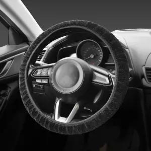 유니버설 플러시 자동차 핸들 커버 기어시프트 핸드브레이크 보호대 38cm 부드러운 고밀도 미끄럼 방지