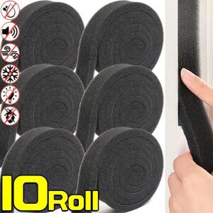 자체 접착 스폰지 씰링 스트립 검정색 방음 방진 도어 창 절연 Weatherstrip 솔기 방풍 폼 테이프