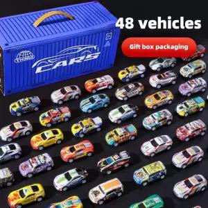 48pcs 합금 자동차 세트 장난감 모델 주석 경주용 클래식 크리스마스 선물