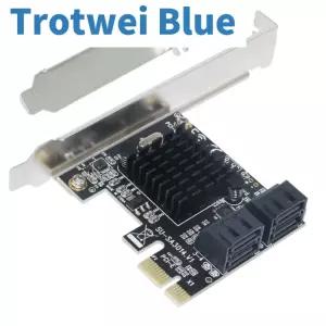 Marvell 88SE9215 PCIE-SATA 카드 PCI-E 어댑터 PCI Express-SATA3.0 확장 SSD HDD IPFS 마이닝용 4포트