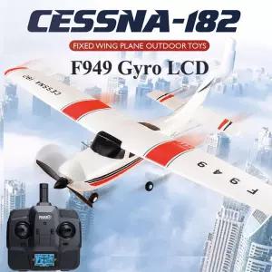 C0 WLtoys 2.4G F949 LCD 버전 RC 비행기 Cessna 182 3D6G 3Ch 고정 날개 야외 드론 RTF(자이로스코프