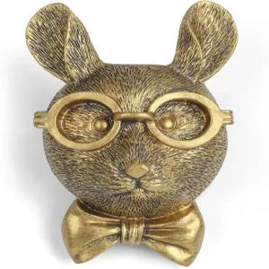 UITWMKTG 골드 동물 머리 벽 장식 조각 홈 데코 동상 거실 사무실 침실 현대적인 남성 여성 쥐