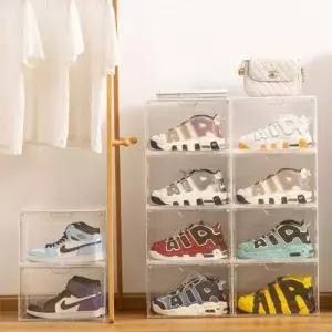 투명 신발정리함 공간 절약형 신발 보관함 블랙