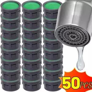50/5PCS 수도꼭지 필터 통풍기 흐름 제한 장치 교체 부품 삽입 싱크 분지 탭 안티 스플래시 헤드 액세서리