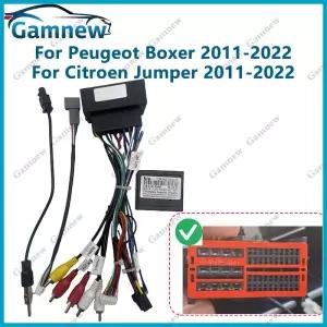 자동차 16 핀 배선 하네스 어댑터 시트로엥 점퍼 푸조 복서 2011-2022 라디오 전원 케이블 용 Canbus 박스