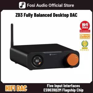 Fosi Audio ZD3 Bluetooth USB 데스크탑 DAC ARC 입력 ES9039Q2M 원격 기능이 있는 스테레오 증폭기용 완전