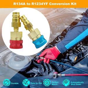 2PCS 에어컨 커넥터 R1234YF/R12 ~ R134A 커넥터 어댑터 자동차 AC 자동차 액세서리 도구