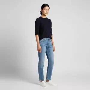 톰브라운 4바 반팔 니트 네이비 여성 FKA471B Y1014 415 1670070