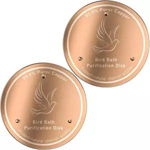 YDMADE 조류욕 동판 정수기 안정적이고 안전한 3점 지지대 천연 청정 범용 야외 조류욕기(2팩)