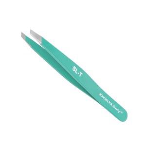 엑셀타 눈썹 핀셋, 정밀 정렬 경사 팁, 편안함과 제어를 위한 인체공학적 설계, 뿌리에서 자라난 머리카락과 조각을 뽑는 데 이상적이며 내구성이 뛰어나고 견고한 탄소강, 스위스산