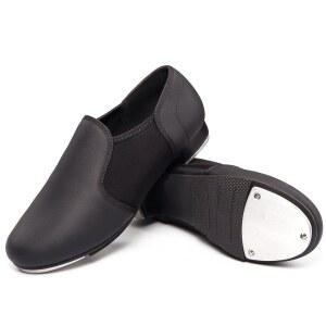 다이나단스 남성 탭 슈즈 댄스 슈즈에 가죽 슬립을 신은 여성