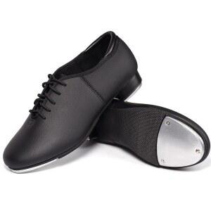 다이나단스 남성 가죽 레이스업 탭 슈즈 댄스 여성