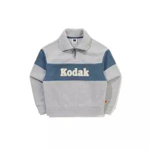 매장정품 코닥 KODAK 컬러블럭 마이크로플리스 반집업 맨투맨 우먼 M.GREY K5422EFSR1MGR 668348