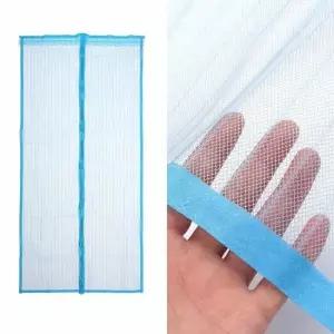 고급 문 모기장 블루 90cm 현관문방충망 방충문