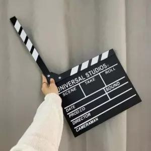 [문구/오피스] 무비 촬영용 슬레이트 보드 클래퍼 클랩보드 블랙 영화 소품
