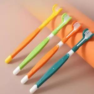 [반려] 강아지 칫솔 고양이 애견 미세모 양치 3면식 3p