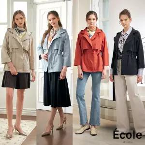 [하프클럽/] 후드 숏 트렌치자켓 2종