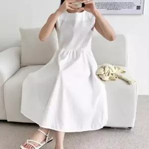 [옷은날개] 봄 여름 레이어드 나시 플레어 롱원피스 나들이룩