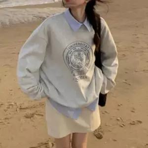 [의류] 오버핏 티셔츠 프린팅 유니버시티 맨투맨 빅사이즈 티