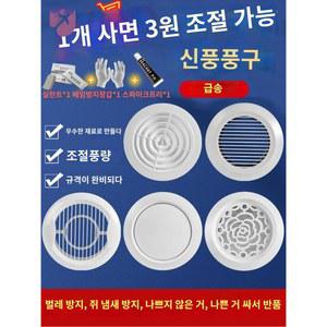 공기배출 라디에이터 커버 세트 구 배기구 규격75 회전 100 바이어스 환기구 에어컨