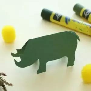 [문구] 메모카드 코뿔소 25매 10개 동물카드 예쁜카드