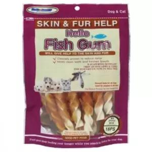 애견껌 헬로도기 연어 치킨 생선껌 1팩 18p 애견껌 개껌 연어치킨생선껌