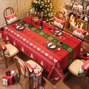 사슴 테이블보 눈꽃 크리스마스파티 4인 예쁜 방수 세트 6인 크리스마스식탁보