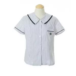 [옷은날개] 교복몰 스트라이프 반팔 블라우스 경화E-BUSSINESS고