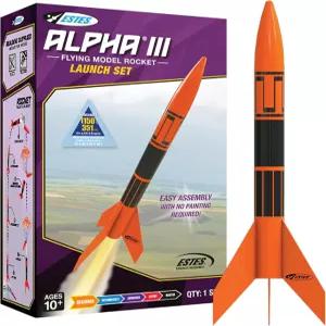 에스테스 1427 알파 III 로켓 제작 키트 10세 이상용 초보 비행 모델 발사대 및 컨트롤러 포함