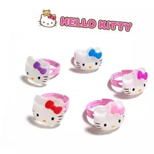 키티귀걸이 헬로 키티 얼굴 유아 아동 반지 1개