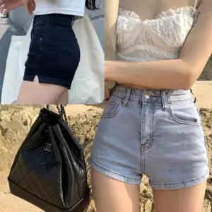 하루소소) 여름 데님 핫팬츠 숏팬츠 힙업효과 옆트임 짧은 바지