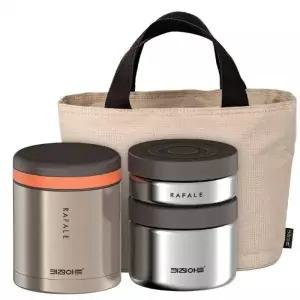 ( )키친아트 골드스텐 휴대용 밥통 보온도시락 3종세트 런치박스