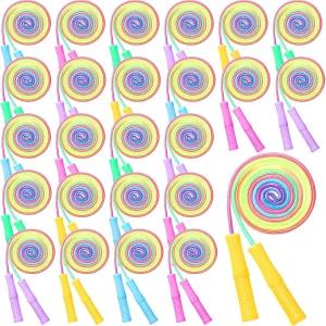 풀크리즈 24개 줄넘기 벌크 7.22피트 조절 가능한 그라디언트 레인보우 컬러 야외 운동 피트니스 장비