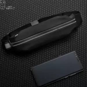 스포츠 허리 가방 초경량 지퍼형 휴대폰 러닝 허리 가방 야외 방수 벨트 폴리에스터 이어폰홀 스트레치