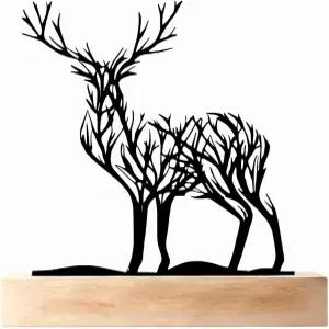 가정용 금속 순록 나무 장식 거실용 검은 사슴 작은 테이블 현대 실내 휴일 피규어 침실 소박한 책상 농가