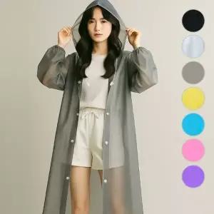 고급 레인코트 우비 다회용 EVA 비옷 우의 방수 휴대용 장마철