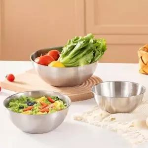 ( )쌀세척 볼 쌀씻는통 세척용 스텐 믹싱볼 3종 세트 양푼이 스텐볼 스텐믹싱볼 도구 채반