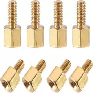 Uxcell M2.5x4mm+4mm 남녀 황동 육각 PCB 마더보드 스페이서 스탠드오프 FPV 드론 쿼드콥터 컴퓨터 및 회로