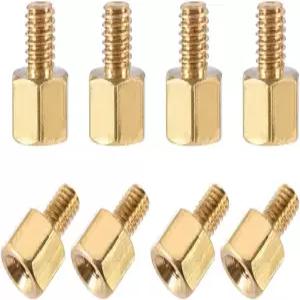 Uxcell M2.5x5mm+4mm 남녀 황동 육각 PCB 마더보드 스페이서 스탠드오프 FPV 드론 쿼드콥터 컴퓨터 및 회로