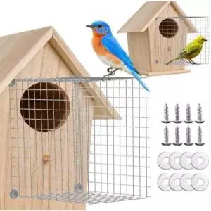 블루버드 하우스 프레데터 가드 - 네스팅 박스에 적합한 2Pcs 스테인리스 스틸 버드 네스트 블로커