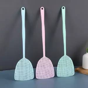 (색상 랜덤발송)가벼운 수동 파리채 휴대용 손잡이 파리채 모기채 생활용 캠핑 벌레채