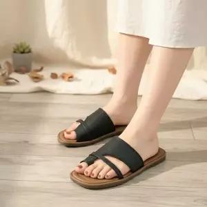 [하프클럽/]여성 컨템포러리 크로스 클래식 스트랩 슬리퍼