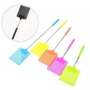 (색상 랜덤발송)신축 파리채 길이 조절 색상 랜덤 경량 휴대용 모기채 벌레잡는 도구 방충 잡이 미니