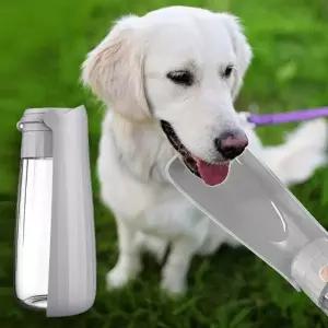 ( )강아지 산책 휴대용 물병 반려견 물통 물그릇 그레이 식수대 애견 급수대 견물통 물컵