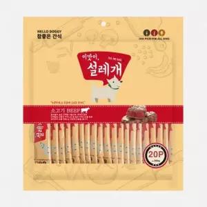 헬로도기 애견 츄르 짜먹는간식 이맛이 설레개 소고기 300g 1개