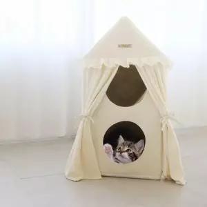 초코펫 고양이 하우스 해먹 스크래쳐 휴식 용품 오가닉 투룸 2단형