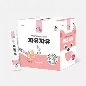 펫어스 강아지 짜먹는 간식 츄르 유동식 짜유짜유 닭고기 60개입 1각