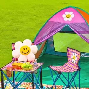 위글위글 피크닉 감성 원터치 텐트 소형 팝업 Smile We Love