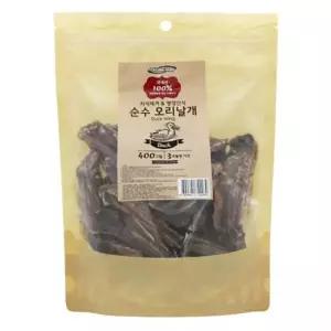 국내산 강아지 수제간식 대용량 오리날개 오리목뼈 400g 1개